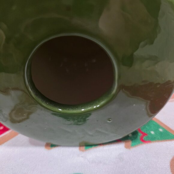 Mid Century Modern Green and Off White Salt & Pepper Shakers 5.5" - Picture 7 of 9